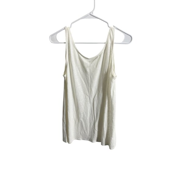 Eileen Fisher Women’s Linen Tank Embellished Neckline Small Beige - Picture 6 of 6